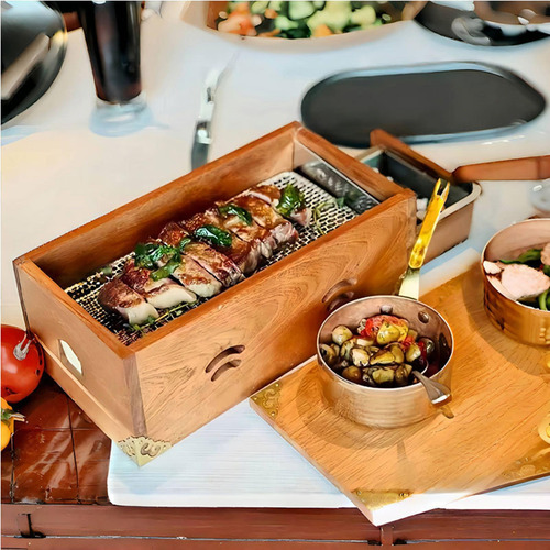 Caja Para Barbacoa De Bistec, Vajilla, 30 Cm X 15 Cm X 10 Cm