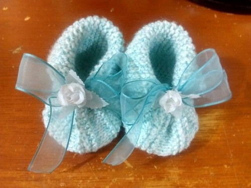 Zapatitos De Bebé Tejidos - Escarpines En Crochet