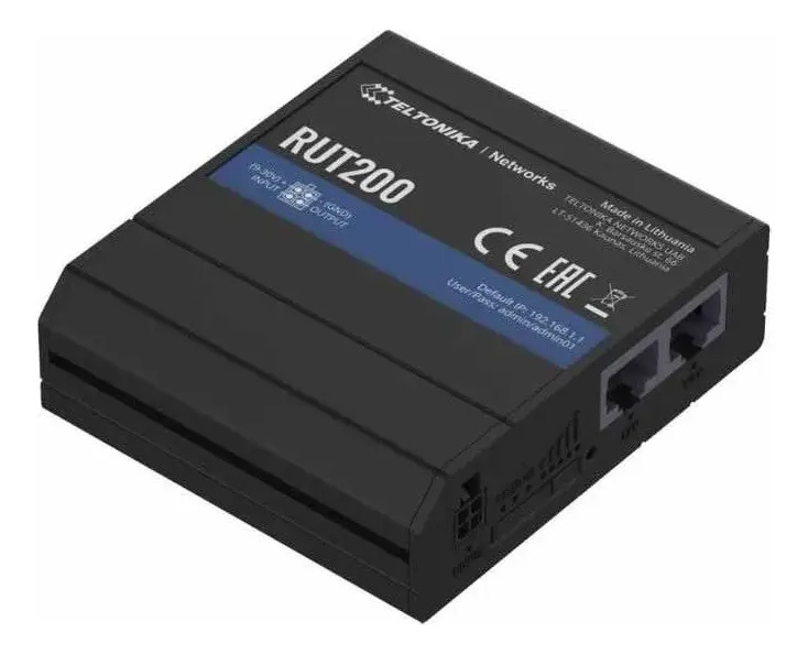 Roteador Teltonika RUT200 Industrial LTE WiFi Ethernet 4G