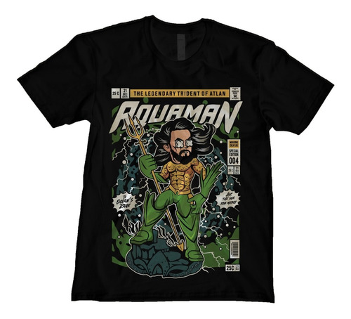 Playera De Aquaman Impresa Alta Calidad 100% Algodón