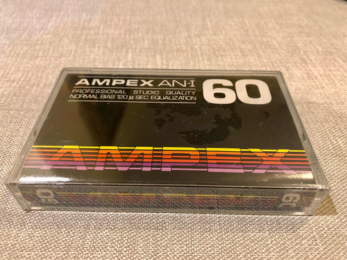 Cassette Ampex An-1 60 Minutos, Cinta Normal Tipo I, Sellado