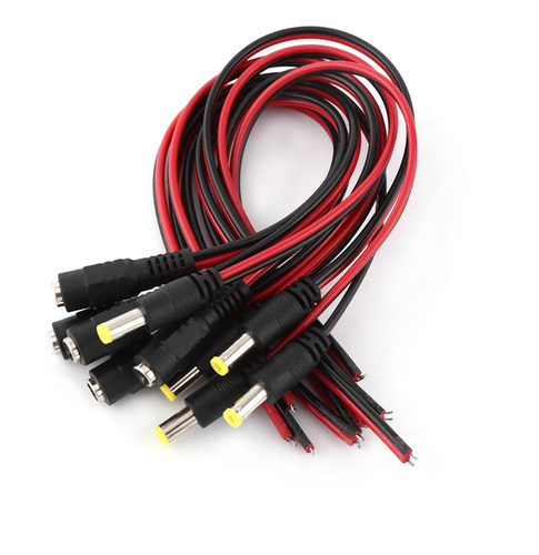 Imagen 3 de 6 de 10pcs 12v Cctv Cámara De Seguridad Dc Macho Y Hembra Enchufe