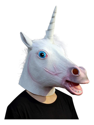 Mascara Cabeza Unicornio Latex Se El Alma De La Fiesta Ya!