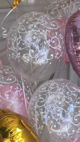 Imagen 3 de 7 de Globos Con Helio !! Trasparentes Y Con Diseños 12 Pulgadas!!