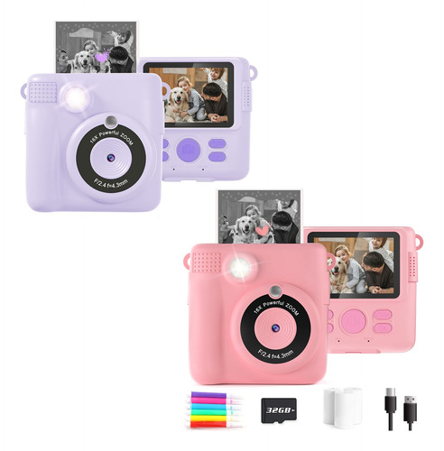 Camara Para Niño Bonito Color Como Rosa Morado