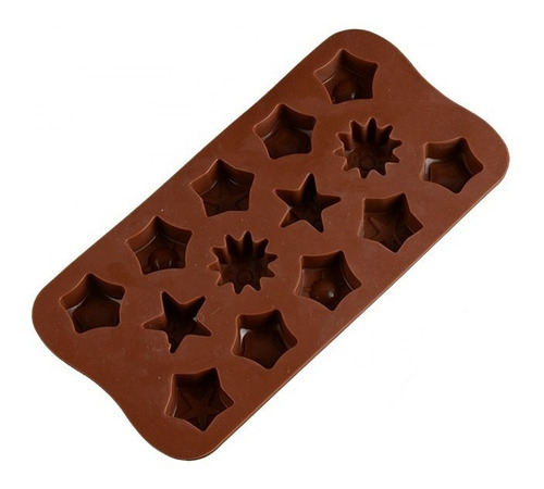 Imagen 4 de 8 de Molde Silicona Para Bombones Estrellas Varias / Lauacu