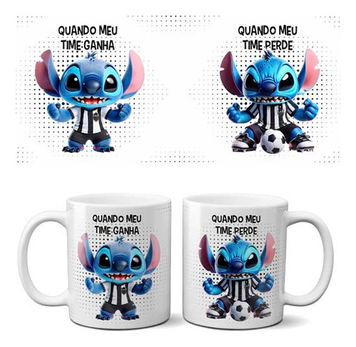Pack 22 Artes Editáveis Canecas Stitch Torcedor Times Mockup