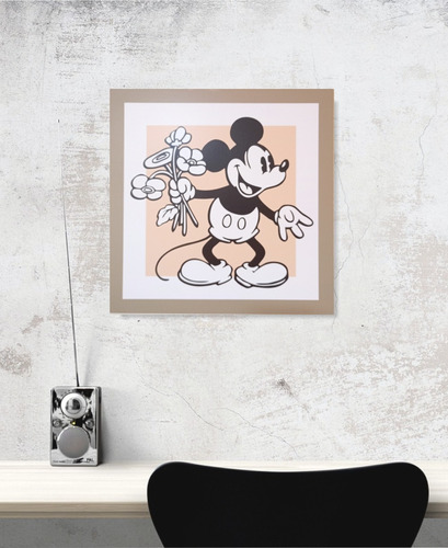 Cuadro Decorativo Mickey 30x30cm Images Mdf 9mm.