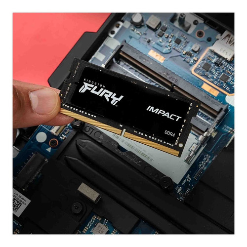 Imagen 3 de 5 de Memoria Ram Kingston Fury Impact Soddr4 Lap 16gb 3200 Negro