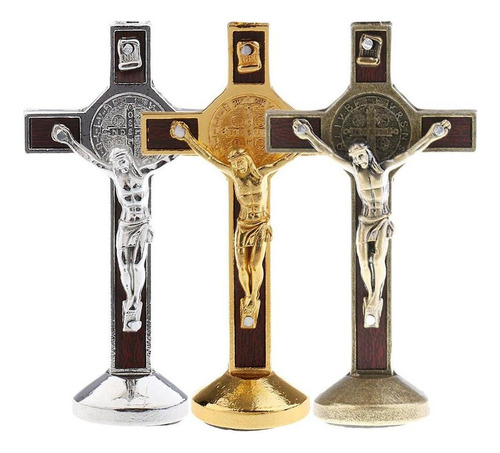 - 3 Piezas Crucifijo Cristo Estatua Cruz Coche Pared