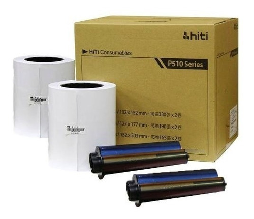 Papel E Ribbon 10x15 Impressora Hiti P510 - 2 Unidades