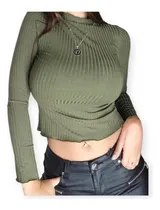 Comprar Remera Cuello Alto Morley Mangas Largas Rulete En El Cuello