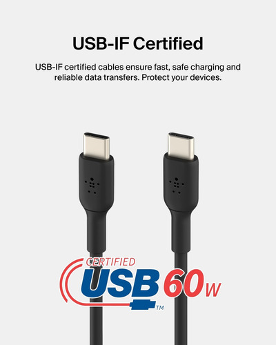 Cable Usb-c A Usb-c Belkin Boostcharge De 1 M, Color Blanco