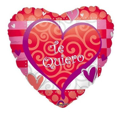 Te Quiero I Love You Valentine Heart 18  Globo Mylar