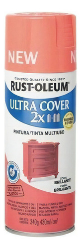 Pintura Aerosol Ultra Cover Colores 340 Ml Rust Oleum Color Coral Brillante