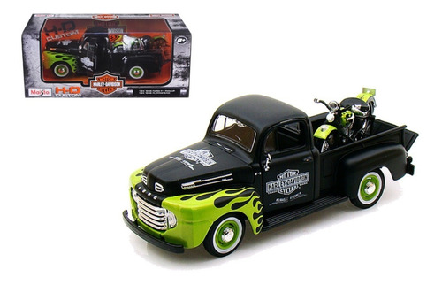 48 Ford F-1 Pickup + 48 Fl Panhead Harley Custom 1/24 Maisto