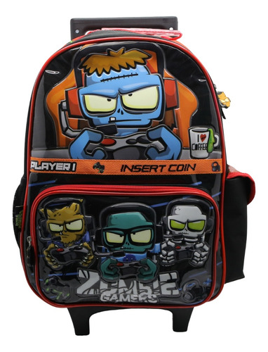 Mochila 16 Pulgadas Carro Ultra Zombies Cresko Gamers Vs