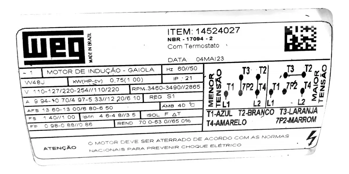 Terceira imagem para pesquisa de weg w48j motor de inducao monofasica