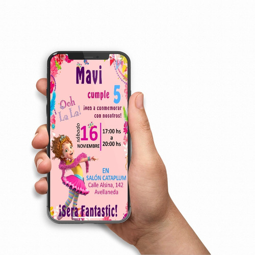 Invitación Fancy Nancy - Imprimible O Redes Sociales