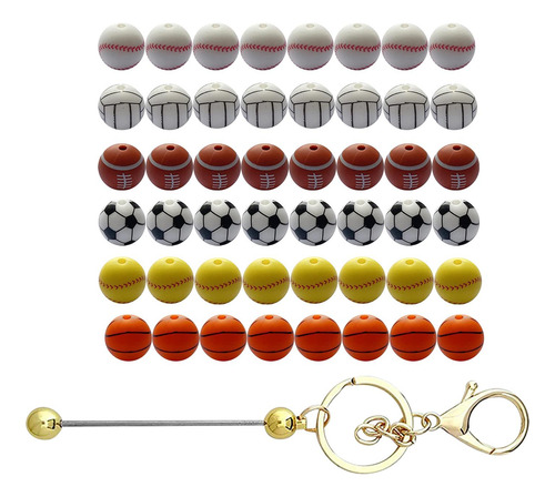 49x Fabricación De Joyas Cuentas De Silicona Cuentas