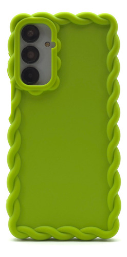 Funda + Mica Para Samsung A16 Case Protector Carcasa Rudo Crochet - Verde Samsung A16