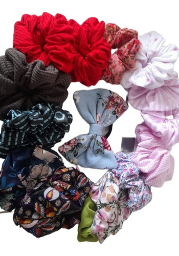 Pack X 12 Unidades Colitas Scrunchies 