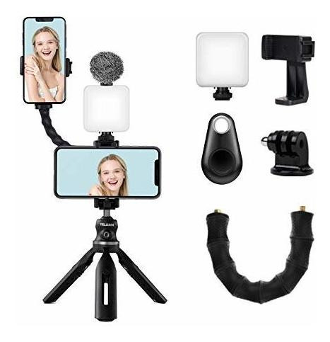 Ivlogger iPhone Android Camara Vlogging Kit Luz Video Cr