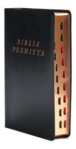 Biblia Peshitta En Español - Imitación Piel Negra Con Índice