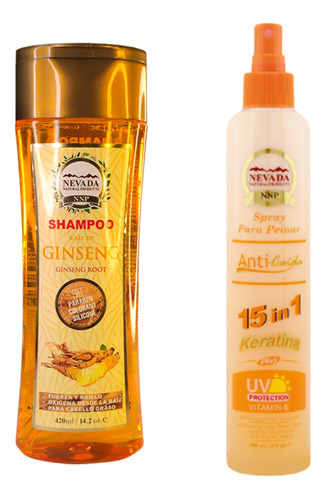 Shampoo Ginseng Nevada + Spray Fijador Anticaida Nevada