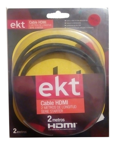 Cable Hdmi 2mts Starter Reforzado P/audio Y Video 10.2mb/sec