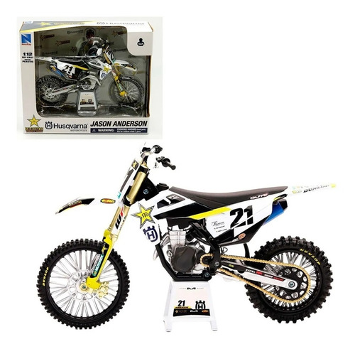 Husqvarna Fc 450 Rockstar Jason Anderson Escala 1:12 Maisto