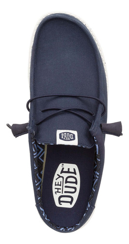 Hey Dude Wally Slip Stretch Canvas Navy Hombre