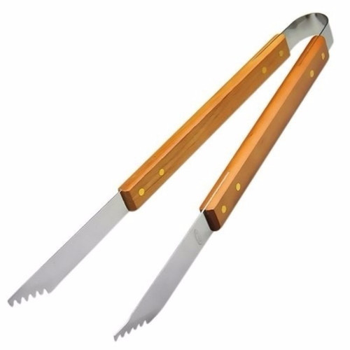 Imagem 3 de 6 de Talheres Para Churrasco - Preparo - Assar - Inox Madeira
