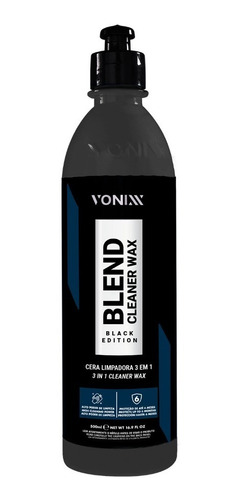 Cera Carnaúba Blend Cleaner Wax Black Edition 500ml Vonixx