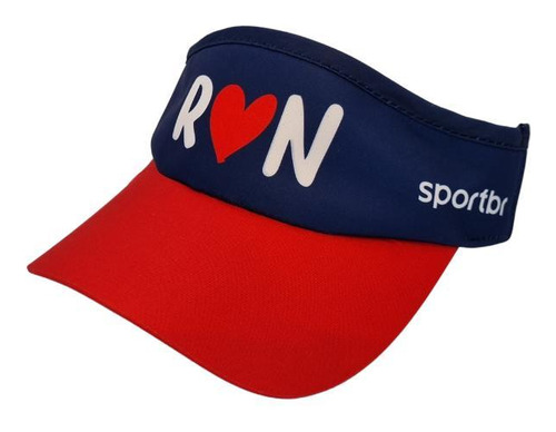 Viseira Sportbr Run Heart Blue