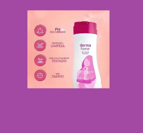 Kit 12x Sabonetes Íntimo Dermafeme Tuttifrutti 200ml Cimed