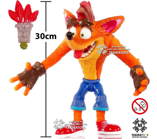 Crash Bandicoot Figura Articulada Con Luz 30 Cm Sony