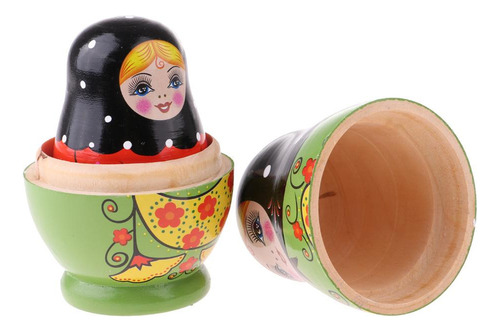 5 Peças Bonecas Russas De Madeira Conjunto Matryoshka