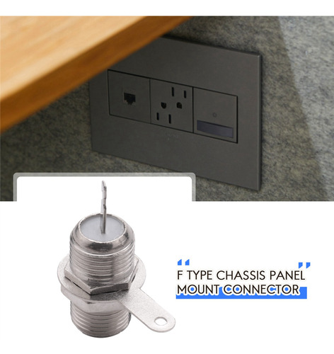 Enchufe Hembra De 5 Piezas Tipo F Montado En Panel, Conector