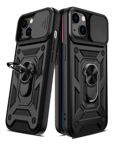 Protector Para iPhone 15 Pro Max 3 En 1 Negro