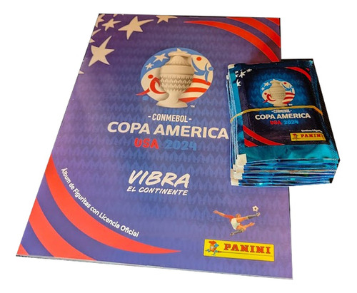 Figuritas Copa América 2024 50 Sobres + Álbum 