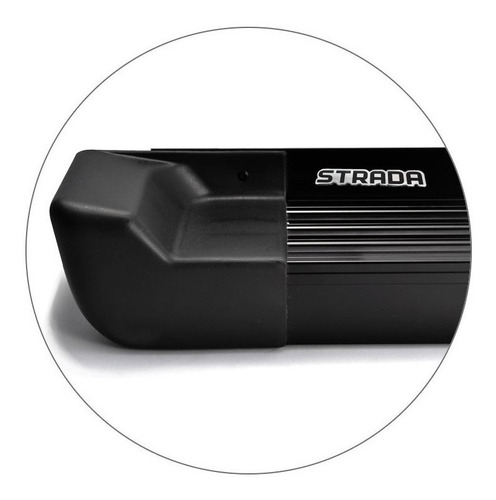 Estribo Aluminio Prime Preto Strada Cabine Dupla 2021