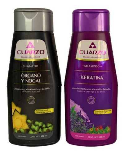 Kit Shampoo Cuarzo Órgano Y Nogal + Keratina Envio Hoy