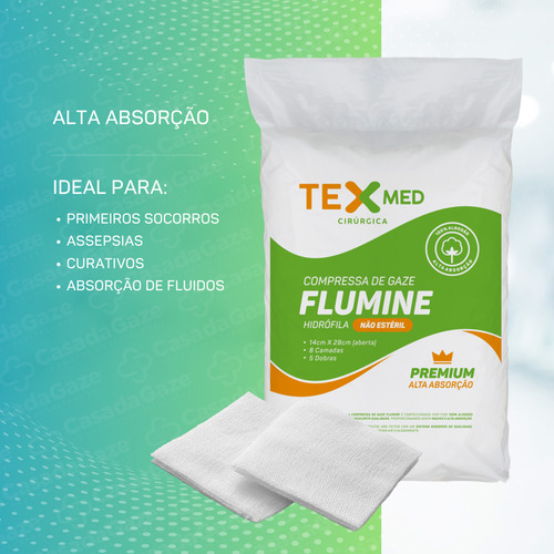 Compressa De Gaze Curativo Algodão Não Estéril 1000 Unidades