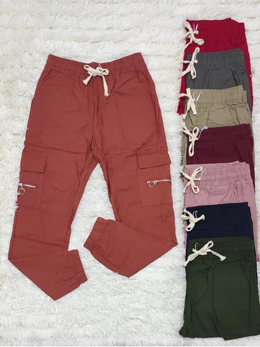 Joggers De Tela De Vestir Semi Elástica 