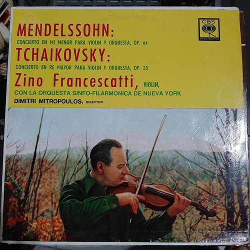 Vinilo Zino Francescatti Violin Mendelssohn Tchaikovsky Cl2