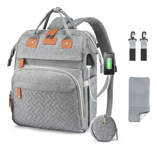 Lovevook Mochila Para Paales, Gris