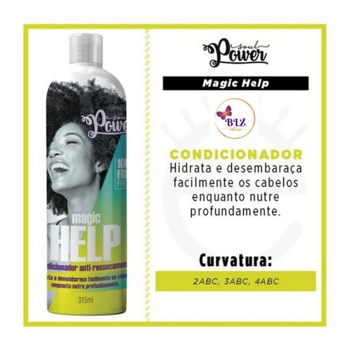 Imagem 5 de 7 de Condicionador Soul Power Anti-ressecamento Magic Help 315ml