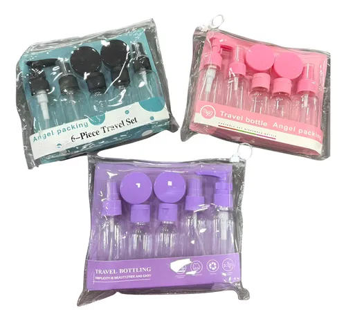 comprar Kits Organizador Para Viagem 7 Frascos Necessaire Luxo