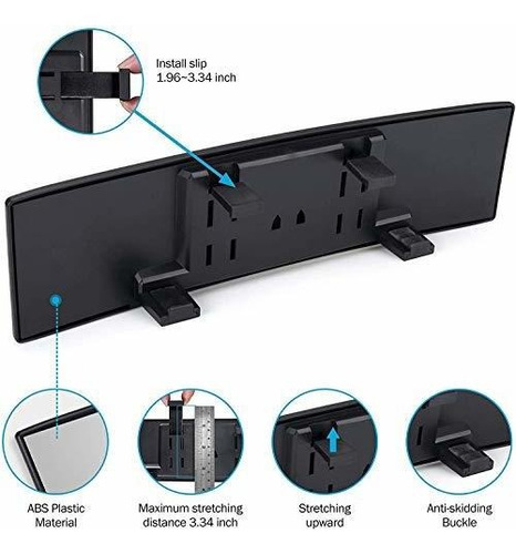 Espejo Retrovisor Panoramico 12 Clip Tinte